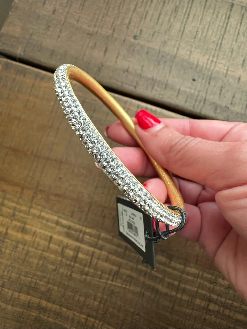 kate spade Gold Crystal Pavé Slim Bangle - Picture 3 of 3
